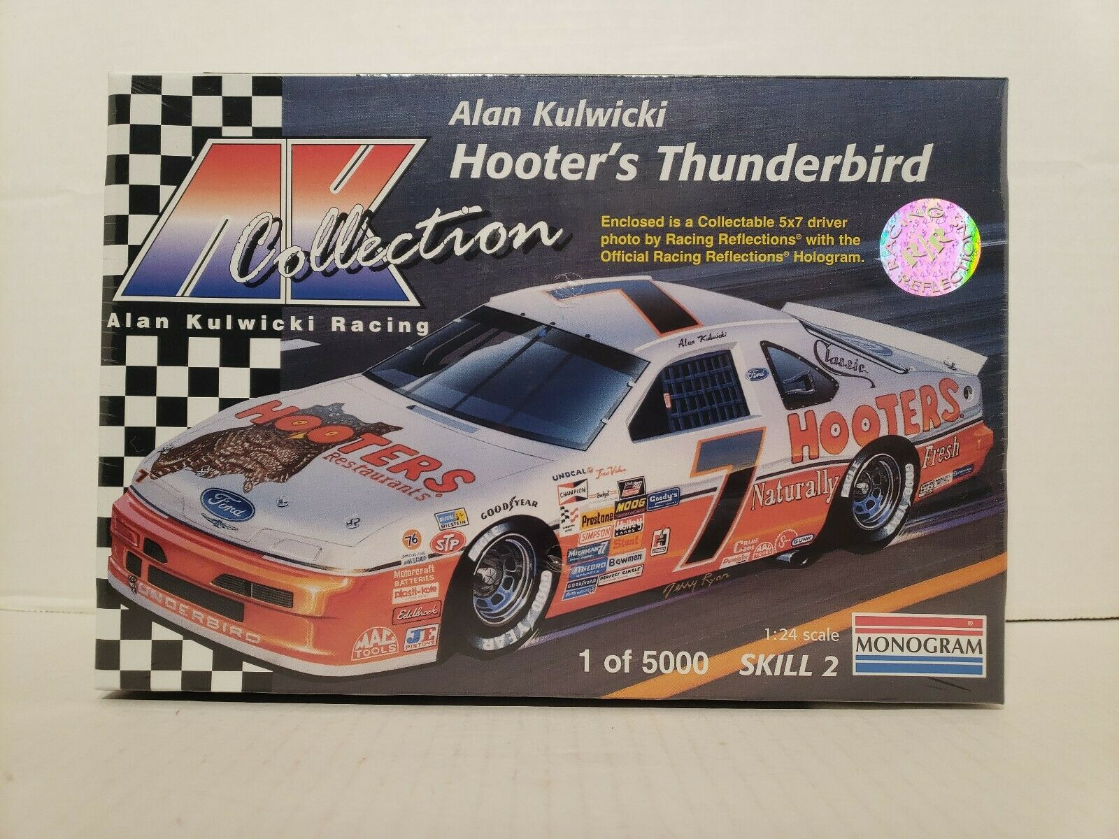 Out Of Bag Nascar #7 Alan Kulwicki Hooters Thunderbird Decals Out Of Bag Nascar #7 Alan Kulwicki Hooters Thunderbird Decals